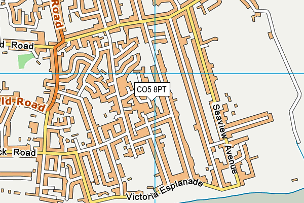 CO5 8PT map - OS VectorMap District (Ordnance Survey)