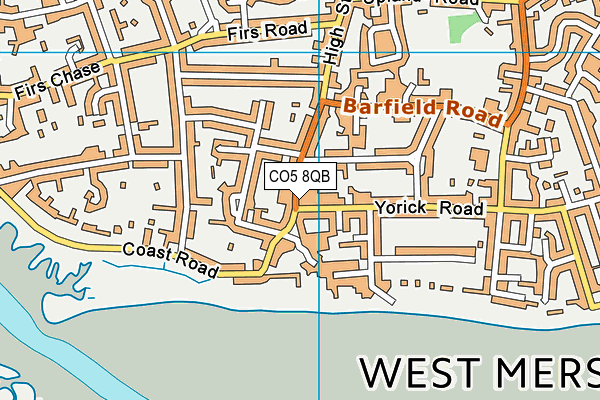 CO5 8QB map - OS VectorMap District (Ordnance Survey)