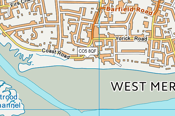 CO5 8QF map - OS VectorMap District (Ordnance Survey)