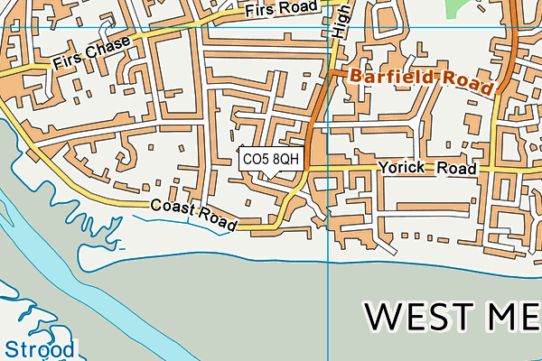 CO5 8QH map - OS VectorMap District (Ordnance Survey)