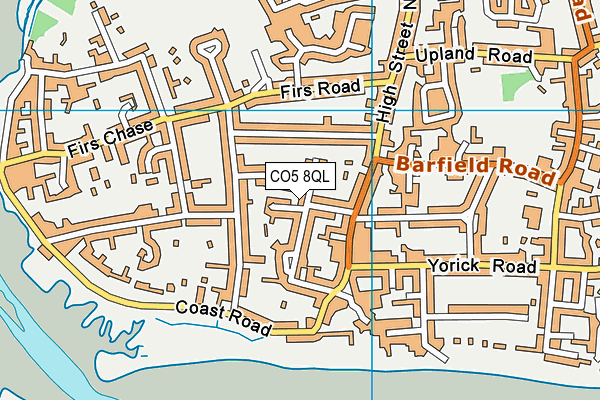 CO5 8QL map - OS VectorMap District (Ordnance Survey)