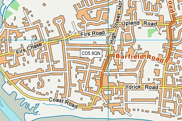 CO5 8QN map - OS VectorMap District (Ordnance Survey)