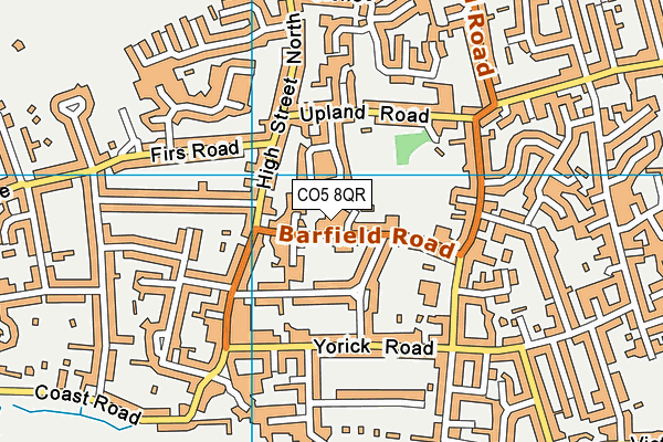 CO5 8QR map - OS VectorMap District (Ordnance Survey)