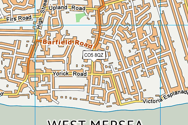 CO5 8QZ map - OS VectorMap District (Ordnance Survey)