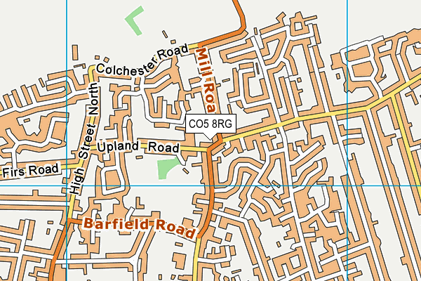 CO5 8RG map - OS VectorMap District (Ordnance Survey)