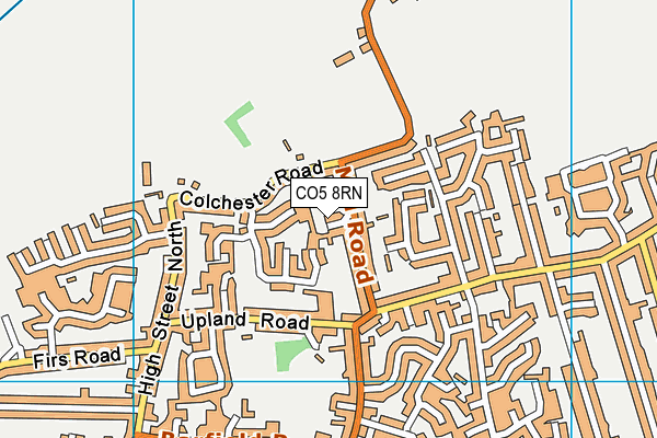 CO5 8RN map - OS VectorMap District (Ordnance Survey)