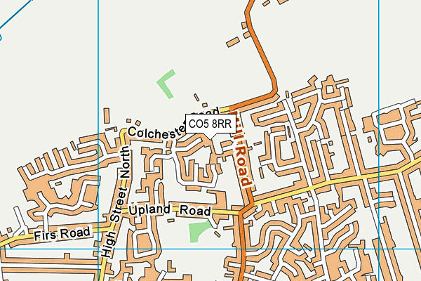 CO5 8RR map - OS VectorMap District (Ordnance Survey)