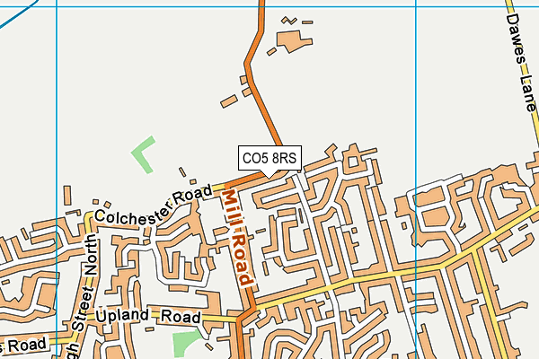 CO5 8RS map - OS VectorMap District (Ordnance Survey)