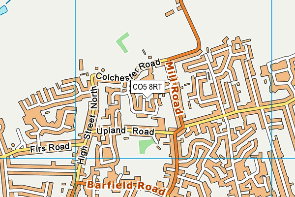 CO5 8RT map - OS VectorMap District (Ordnance Survey)