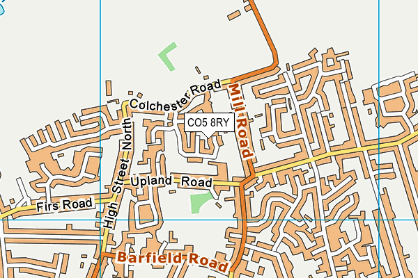 CO5 8RY map - OS VectorMap District (Ordnance Survey)