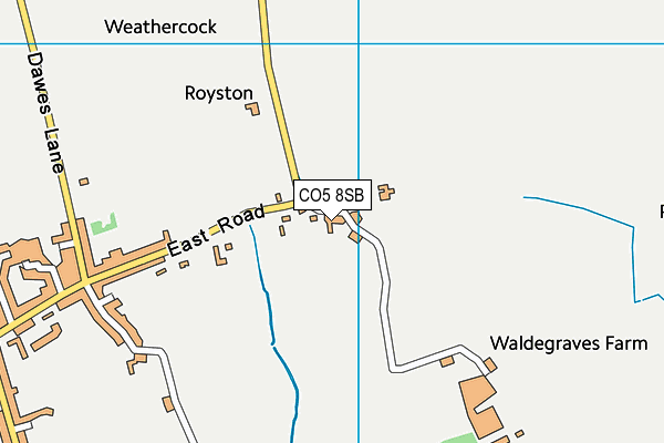 CO5 8SB map - OS VectorMap District (Ordnance Survey)