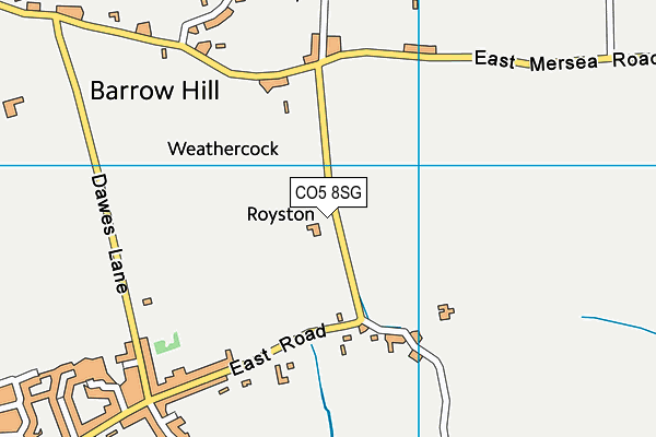 CO5 8SG map - OS VectorMap District (Ordnance Survey)