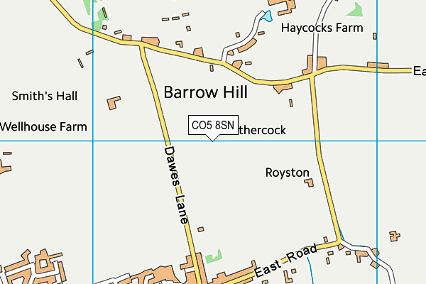 CO5 8SN map - OS VectorMap District (Ordnance Survey)