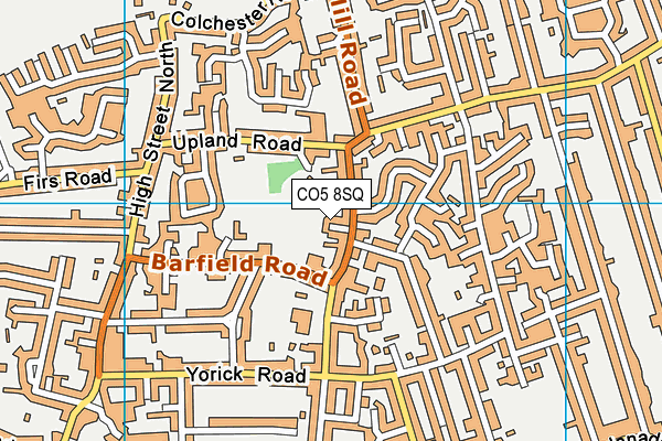 CO5 8SQ map - OS VectorMap District (Ordnance Survey)