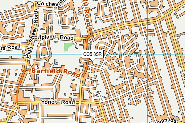 CO5 8SR map - OS VectorMap District (Ordnance Survey)