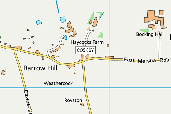 CO5 8SY map - OS VectorMap District (Ordnance Survey)