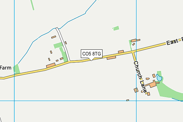 CO5 8TG map - OS VectorMap District (Ordnance Survey)