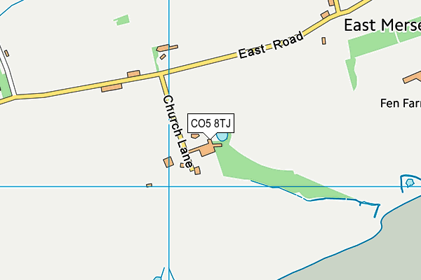 CO5 8TJ map - OS VectorMap District (Ordnance Survey)