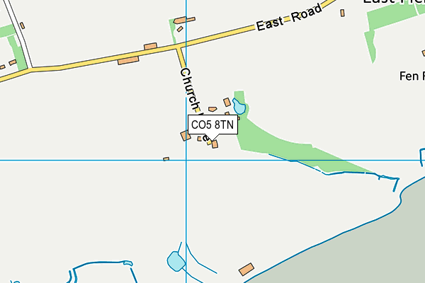 CO5 8TN map - OS VectorMap District (Ordnance Survey)