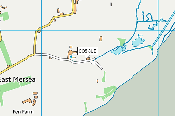 CO5 8UE map - OS VectorMap District (Ordnance Survey)