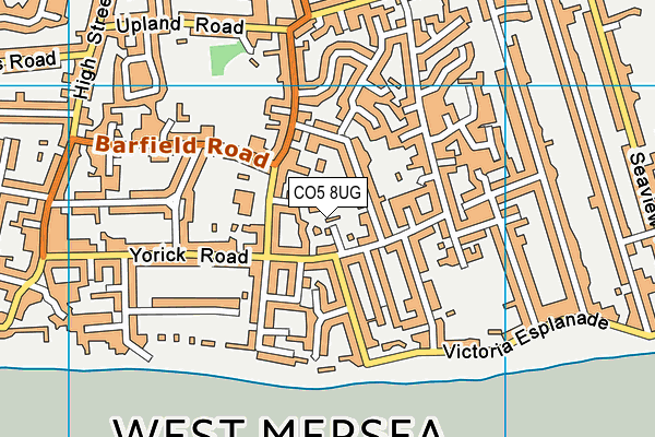 CO5 8UG map - OS VectorMap District (Ordnance Survey)