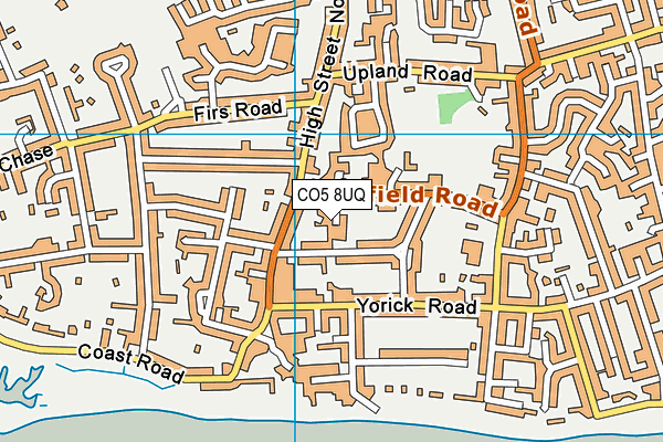 CO5 8UQ map - OS VectorMap District (Ordnance Survey)