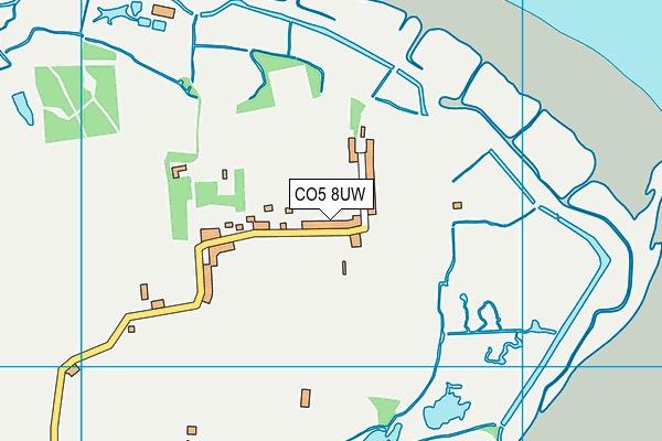 CO5 8UW map - OS VectorMap District (Ordnance Survey)