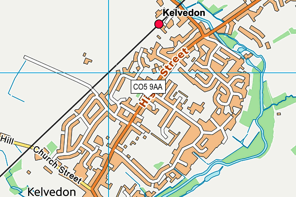 CO5 9AA map - OS VectorMap District (Ordnance Survey)