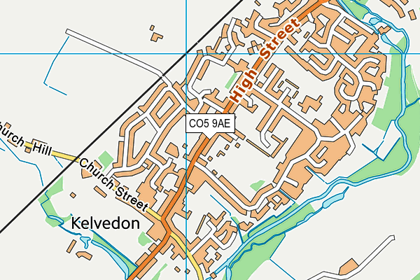 CO5 9AE map - OS VectorMap District (Ordnance Survey)