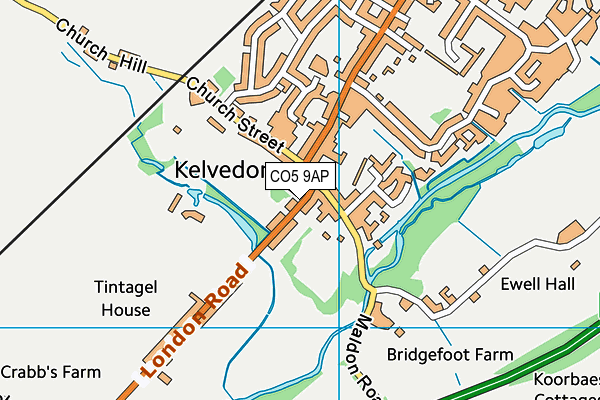 CO5 9AP map - OS VectorMap District (Ordnance Survey)