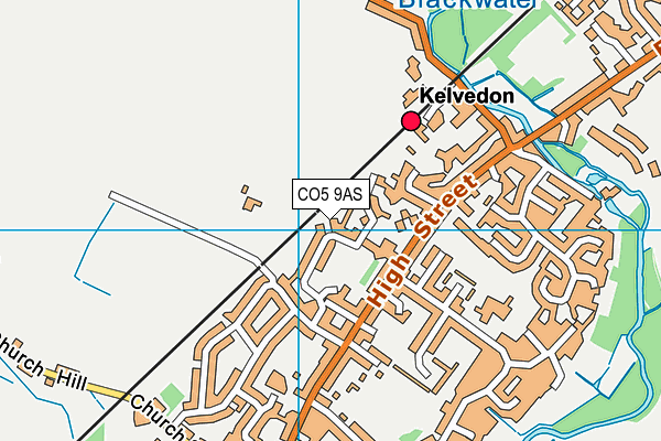 CO5 9AS map - OS VectorMap District (Ordnance Survey)