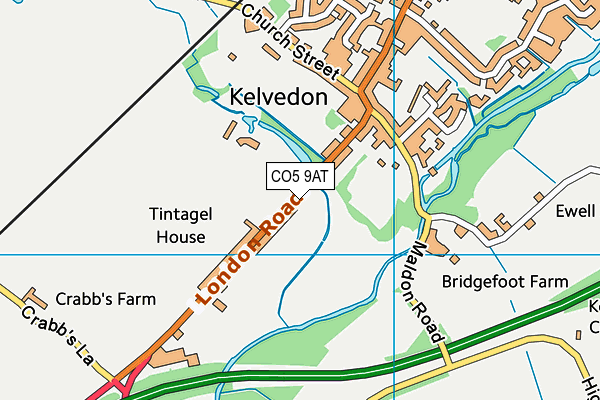 CO5 9AT map - OS VectorMap District (Ordnance Survey)