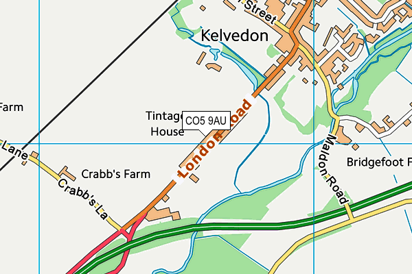 Map of THE LONDON ROAD GARAGE (KELVEDON) LIMITED at district scale