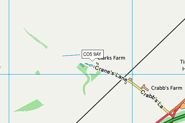 CO5 9AY map - OS VectorMap District (Ordnance Survey)