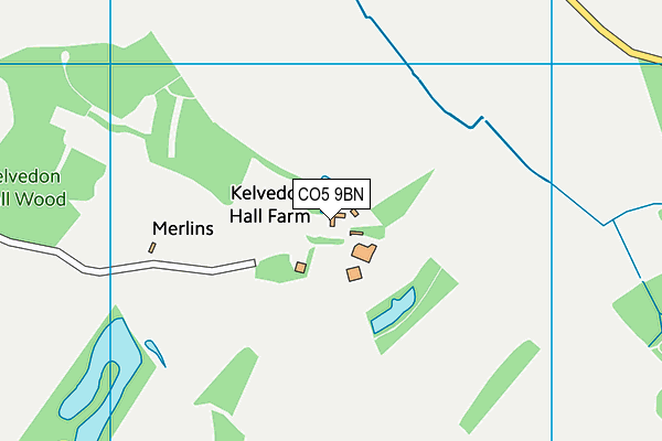 CO5 9BN map - OS VectorMap District (Ordnance Survey)