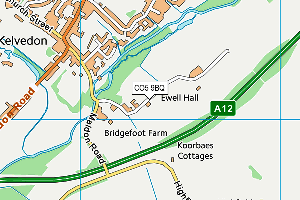 CO5 9BQ map - OS VectorMap District (Ordnance Survey)