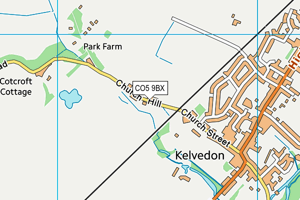 CO5 9BX map - OS VectorMap District (Ordnance Survey)