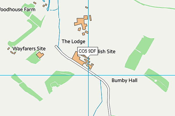 CO5 9DF map - OS VectorMap District (Ordnance Survey)