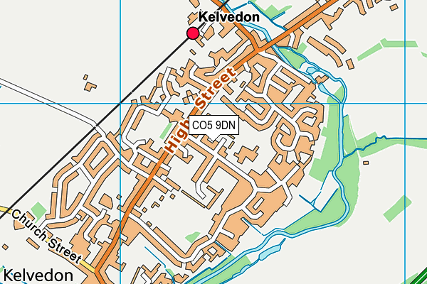 CO5 9DN map - OS VectorMap District (Ordnance Survey)