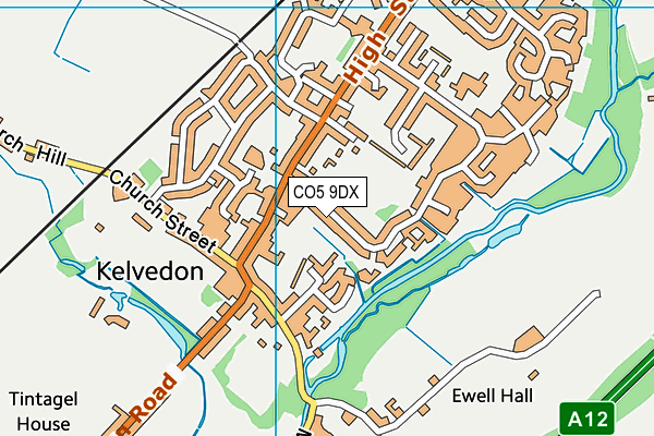 CO5 9DX map - OS VectorMap District (Ordnance Survey)