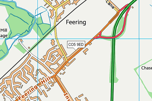 CO5 9ED map - OS VectorMap District (Ordnance Survey)