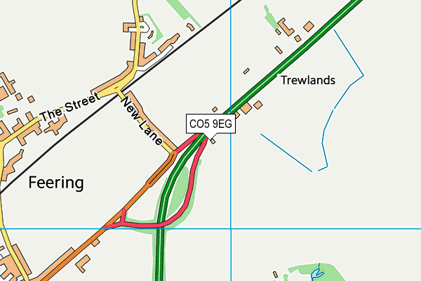 CO5 9EG map - OS VectorMap District (Ordnance Survey)