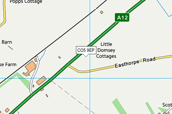 CO5 9EP map - OS VectorMap District (Ordnance Survey)