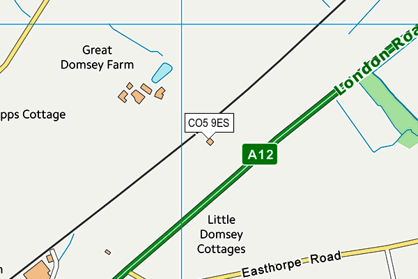 CO5 9ES map - OS VectorMap District (Ordnance Survey)