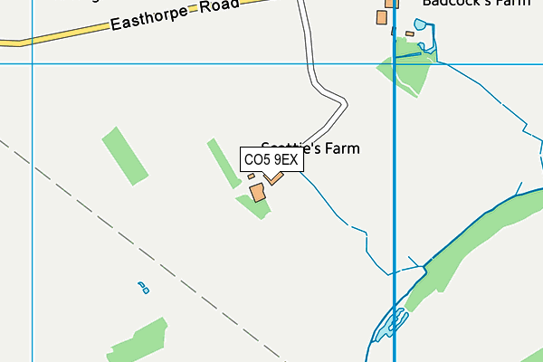 CO5 9EX map - OS VectorMap District (Ordnance Survey)