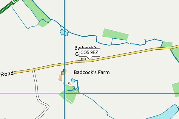 CO5 9EZ map - OS VectorMap District (Ordnance Survey)