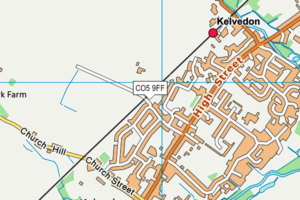 CO5 9FF map - OS VectorMap District (Ordnance Survey)