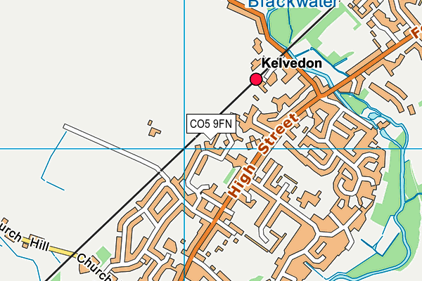 CO5 9FN map - OS VectorMap District (Ordnance Survey)