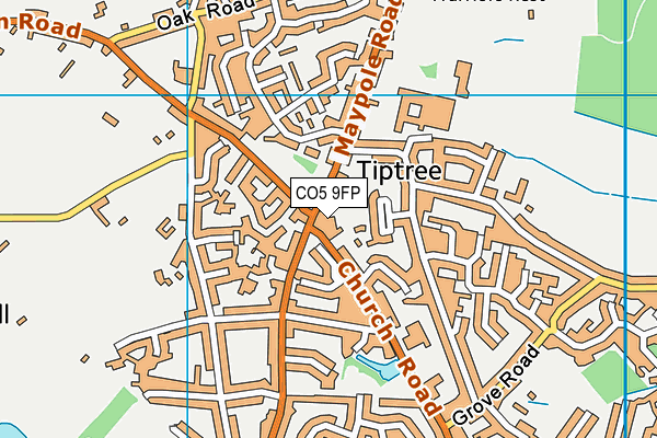 CO5 9FP map - OS VectorMap District (Ordnance Survey)