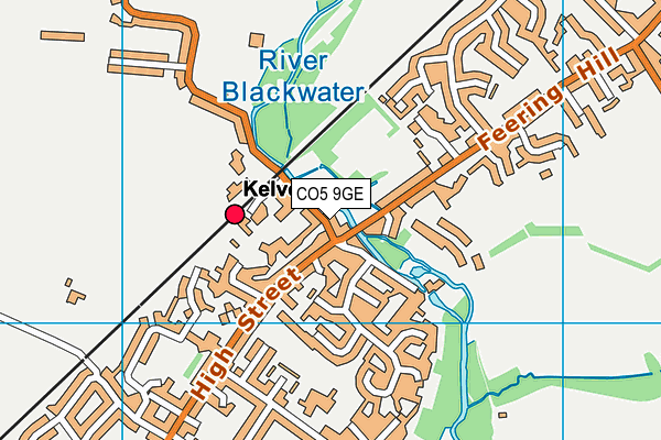 CO5 9GE map - OS VectorMap District (Ordnance Survey)